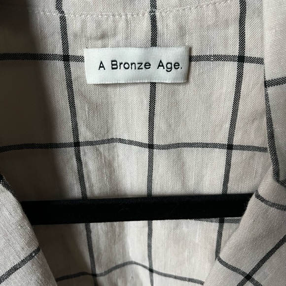 A Bronze Age Linen Romeo Button Down Shirt XS - Picture 5 of 6